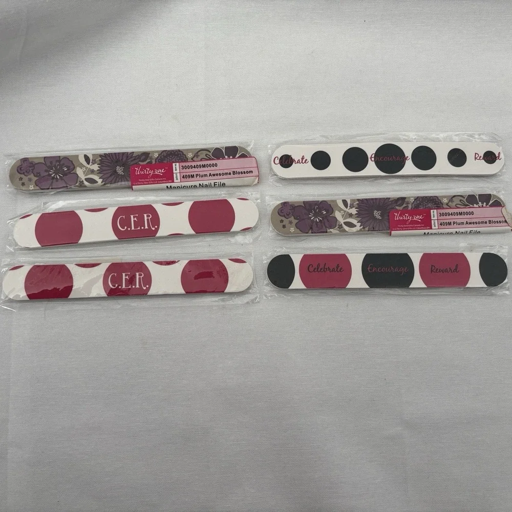 New Thirty-One nail‎ files lot of 6 Manicure set Assorted Designs Gifts